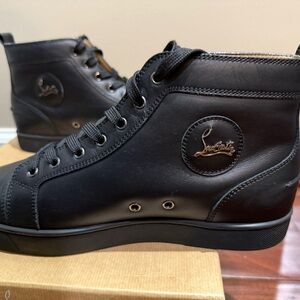 Christian Louboutin “Louis” Black High-Top Sneakers- Sz. 43.5 (10.5US)